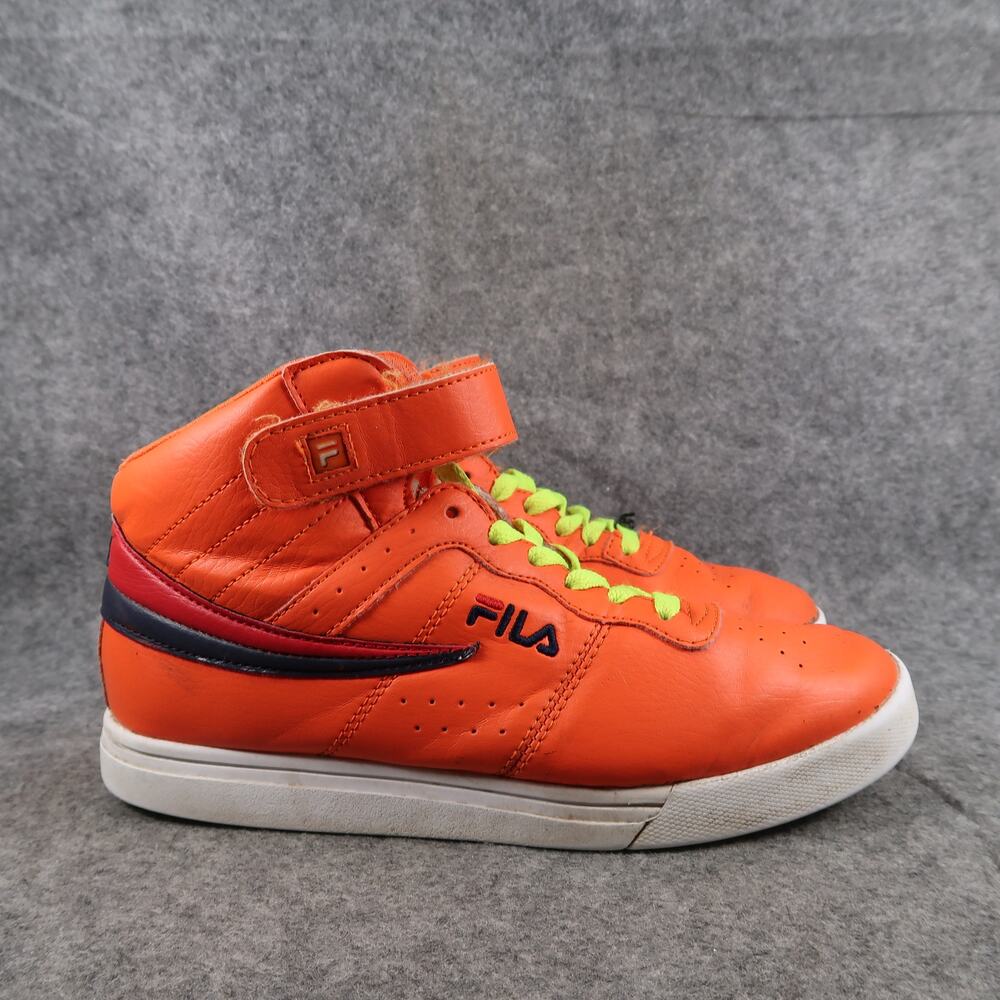Fila Shoes Big Kids Youth 6 High Top Sneakers Orange Lace Up Casual Active Sport